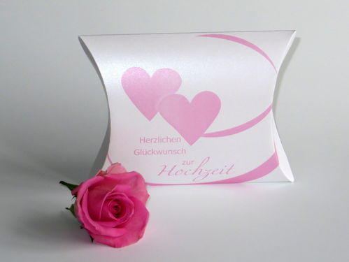 Geschenkverpackung "Herzen" rosa